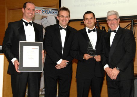 inmeres_winner Guillaume from inmeres solutions picking up the Team Award at the ActionCoach Awards 2008